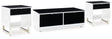 Gardoni White/Black Coffee Table with 2 End Tables
