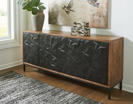 Dorannby Black/Brown Accent Cabinet
