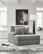 Lindyn Fog Velvet Chaise