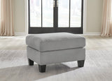 Adlai Shadow Chenille Ottoman