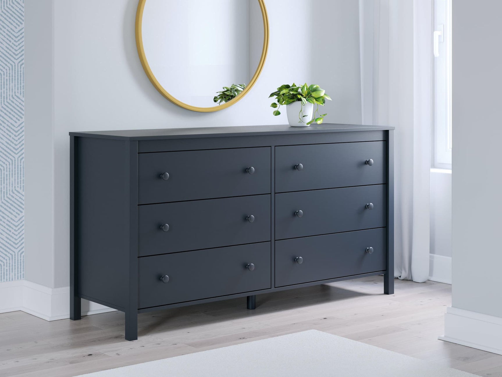 Simmenfort Navy Blue Dresser