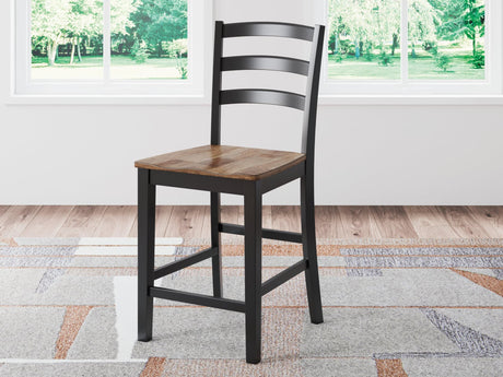 Wildenauer Brown/Black Counter Height Barstool