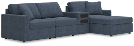 Modmax Ink Performance Fabric,Next-Gen Nuvella™ 4-Piece Sectional with Chaise