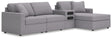 Modmax Granite Performance Fabric,Next-Gen Nuvella™ 4-Piece Sectional with Chaise