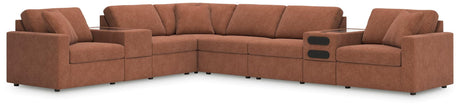 Modmax Spice Performance Fabric,Next-Gen Nuvella™ 8-Piece Sectional