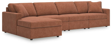 Modmax Spice Performance Fabric,Next-Gen Nuvella™ 4-Piece Sectional with Chaise