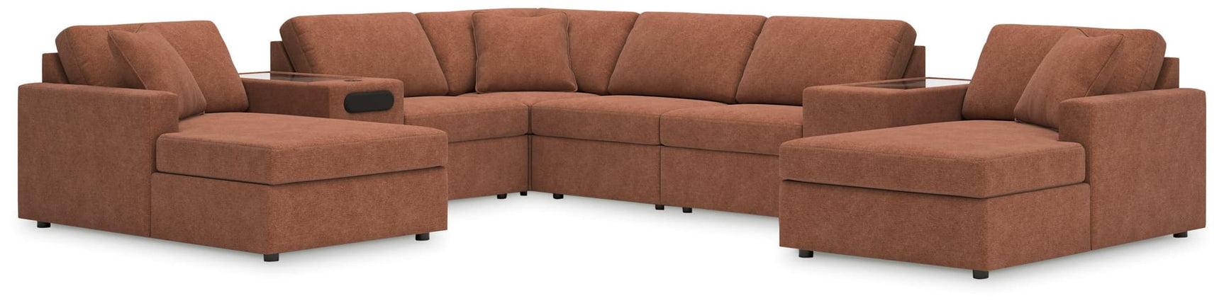 Modmax Spice Performance Fabric,Next-Gen Nuvella™ 8-Piece Sectional with Chaise