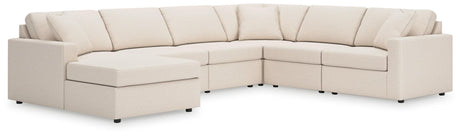 Modmax Oyster Performance Fabric,Next-Gen Nuvella™ 6-Piece Sectional