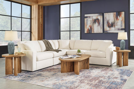 Modmax Oyster Performance Fabric,Next-Gen Nuvella™ 5-Piece Sectional