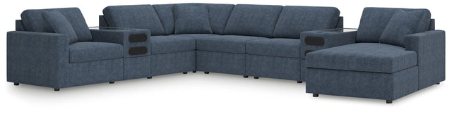 Modmax Ink Performance Fabric,Next-Gen Nuvella™ 8-Piece Sectional with Audio System and Chaise