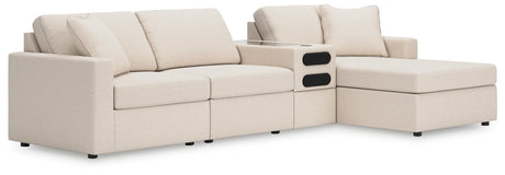 Modmax Oyster Performance Fabric,Next-Gen Nuvella™ 4-Piece Sectional with Chaise