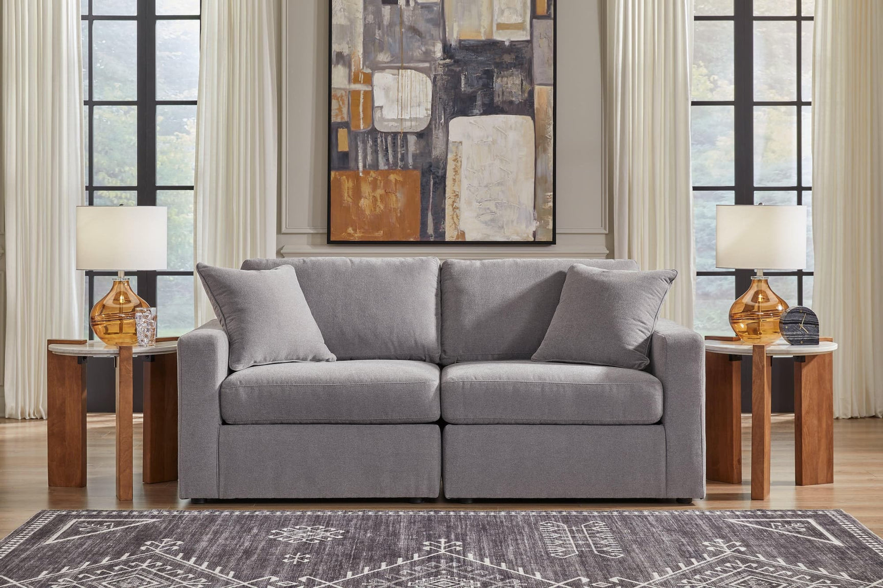 Modmax Granite Performance Fabric,Next-Gen Nuvella™ 2-Piece Sectional