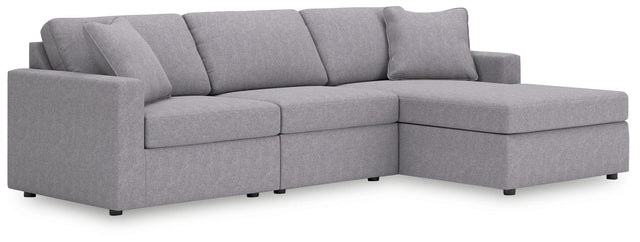Modmax Granite Performance Fabric,Next-Gen Nuvella™ 3-Piece Sectional with Chaise