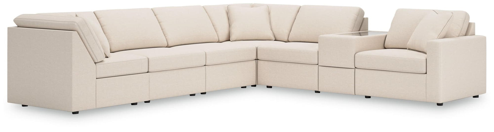 Modmax Oyster Performance Fabric,Next-Gen Nuvella™ 7-Piece Sectional
