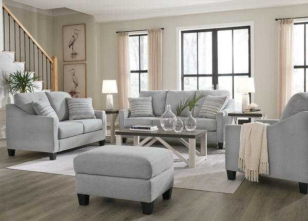 Adlai Shadow Sofa, Loveseat, Chair and Ottoman