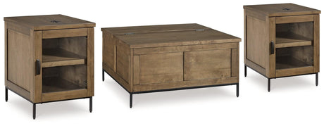 Torlanta Brown Coffee Table with 2 End Tables