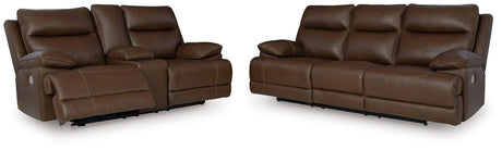 VonRyan Tobacco Sofa and Loveseat