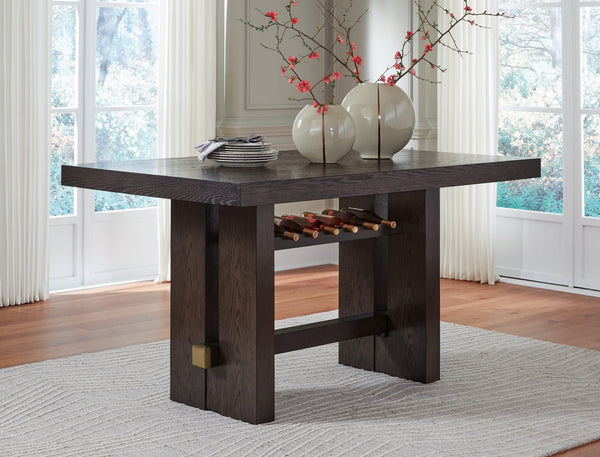Burkhaus Dark Brown Counter Height Dining Table