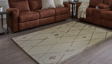 Guyford Beige/Brown 5' x 7' Rug