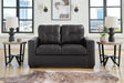 Barlin Mills Carbon Faux Leather Loveseat