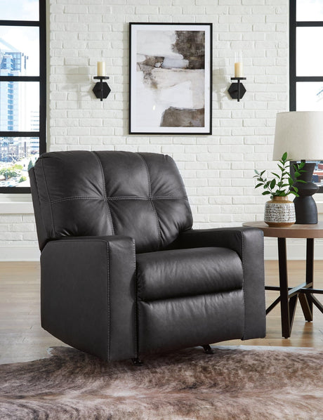 Barlin Mills Carbon Faux Leather Recliner