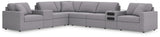 Modmax Granite Performance Fabric,Next-Gen Nuvella™ 8-Piece Sectional