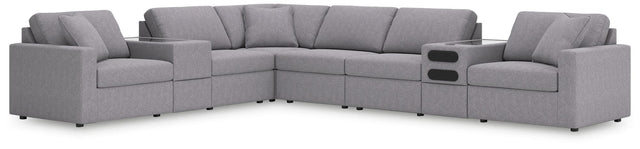 Modmax Granite Performance Fabric,Next-Gen Nuvella™ 8-Piece Sectional