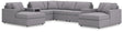Modmax Granite Performance Fabric,Next-Gen Nuvella™ 8-Piece Sectional with Chaise