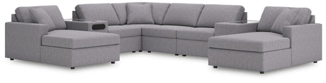 Modmax Granite Performance Fabric,Next-Gen Nuvella™ 8-Piece Sectional with Chaise