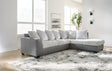 Clairette Court Alloy Chenille 2-Piece Sectional with Chaise