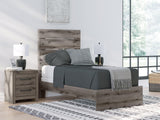 Graystorm Brown Gray Twin Panel Bed