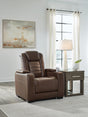 High Impact Tobacco Leather Power Recliner