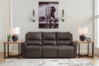 Boxmere Storm Leather Power Reclining Sofa