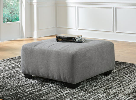 Birkdale Court Gray Chenille Oversized Accent Ottoman