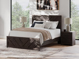 Prendonea Charcoal Queen Panel Bed