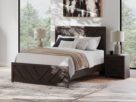 Prendonea Charcoal Queen Panel Bed
