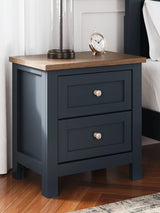Landocken Brown/Blue Nightstand