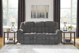 Foreside Charcoal Performance Fabric,Next-Gen Nuvella™ Reclining Sofa