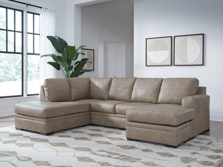 Amuleto Desert Leather 2-Piece Sectional with Chaise