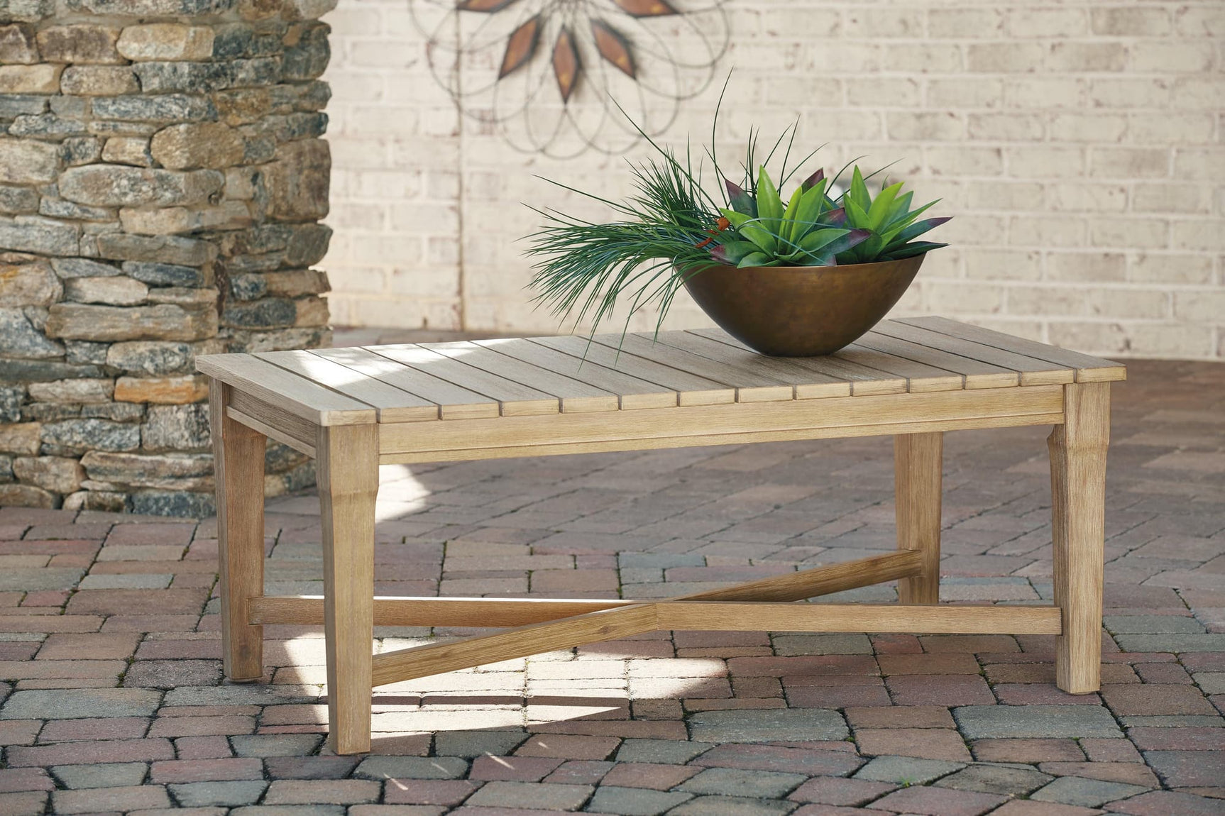 Carter Hall Beige Outdoor Coffee Table