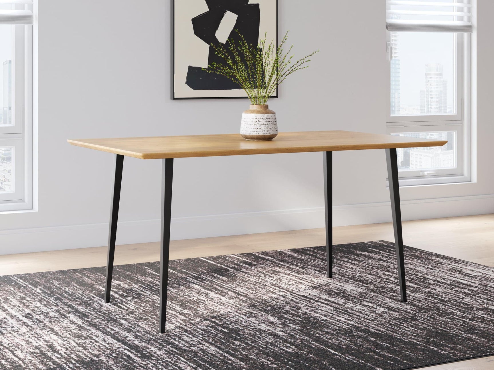 Gretlynn Black/Natural Dining Table