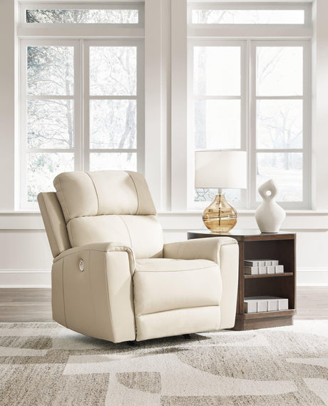 Dahlmoore Almond Leather Power Recliner