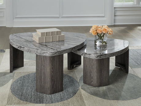 Surmour Gray/Brown Stacked Coffee Table