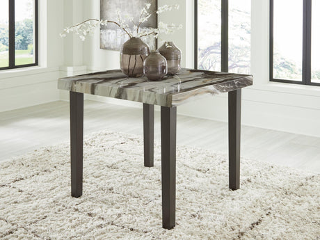 Jeshina Dark Brown/Beige Counter Height Dining Table