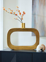 Lawtonville Antique Gold Finish Vase