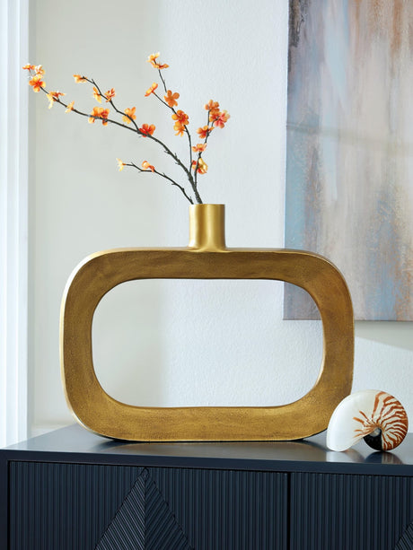 Lawtonville Antique Gold Finish Vase