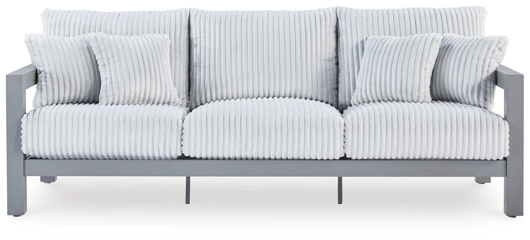 Hurley Park Gray Nuvella® Outdoor Sofa with Cushion