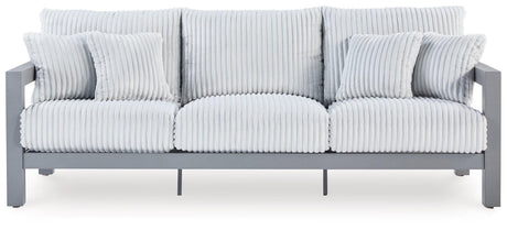Hurley Park Gray Nuvella® Outdoor Sofa with Cushion