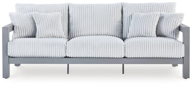 Hurley Park Gray Nuvella® Outdoor Sofa with Cushion