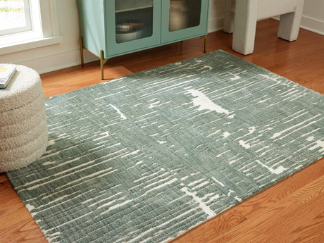 Cayworth Teal/White 8' x 10' Rug